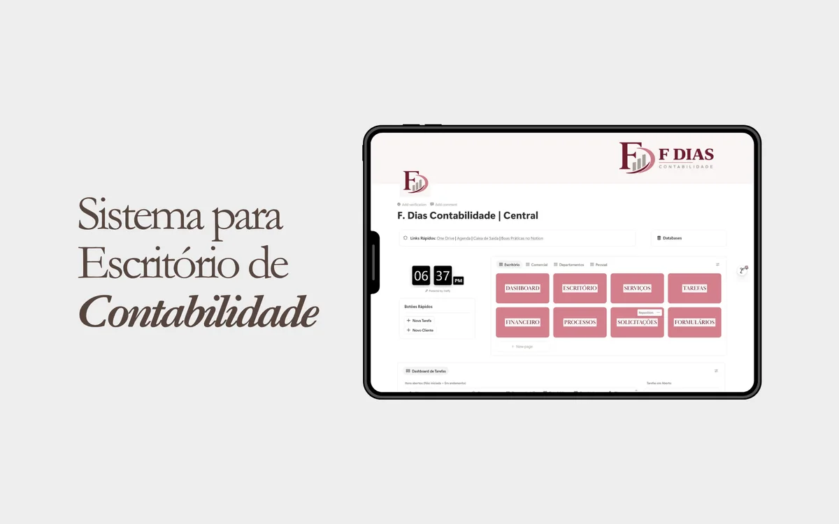 Sistema no Notion para escritório de contabilidade